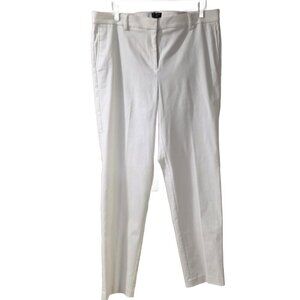 J.Jill wearever collection refined woven trousers  WHITE size 14 TALL